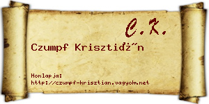 Czumpf Krisztián névjegykártya