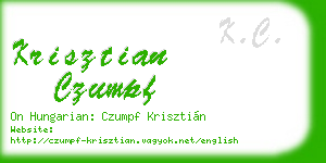 krisztian czumpf business card